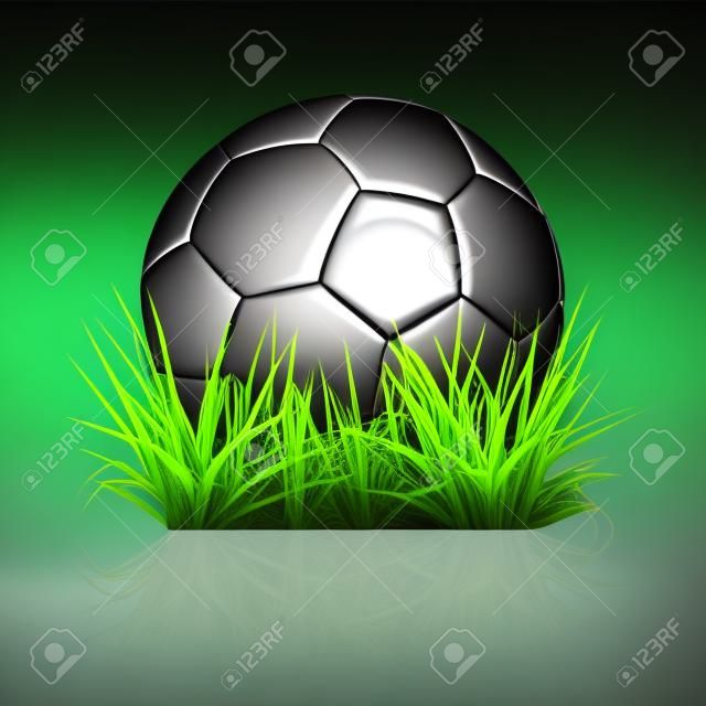 足球在草地上