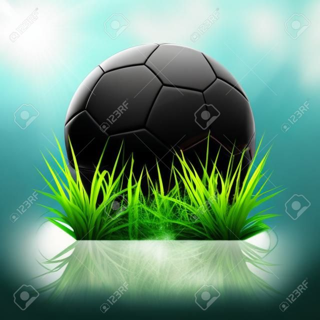 Soccer ball on grass