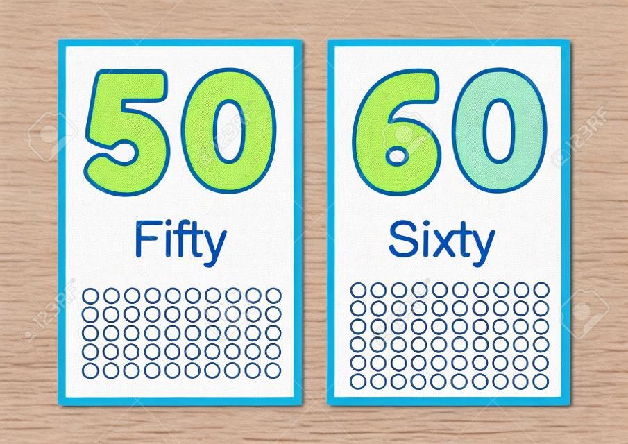 Tarjetas didácticas de números imprimibles para enseñar números, tarjetas didácticas de números, a4 con corte de línea punteada