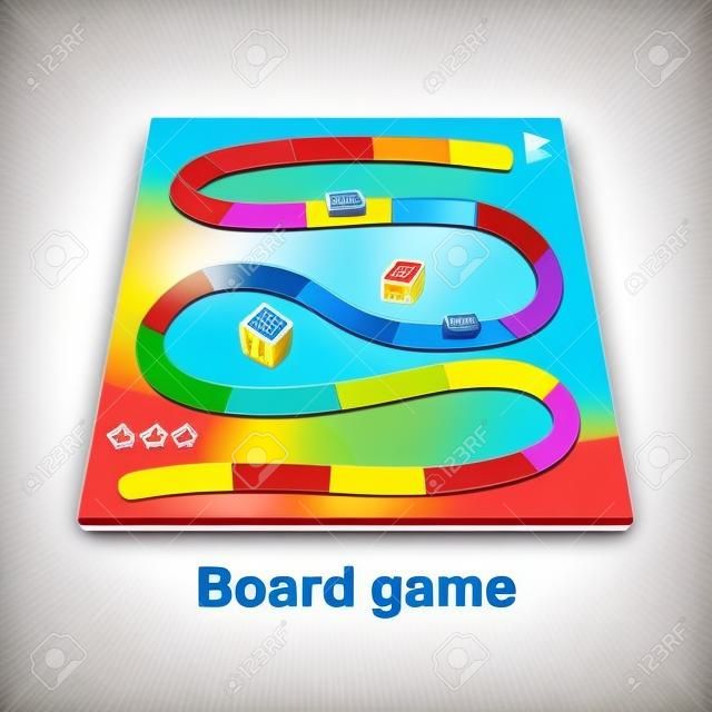 Vocabulary Flash Card for kids. Board game with picture of board game (Vocabulary for CEFR : A1-A2 Level)