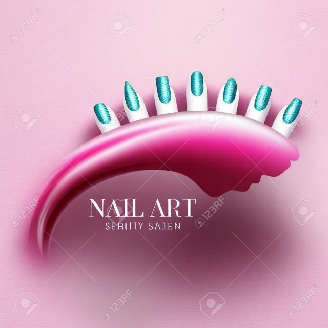 Conceito de arte de unhas para salões de manicure profissional