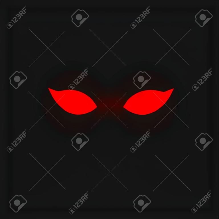 Vector illstration of red eyes. Flat design. Isolated.