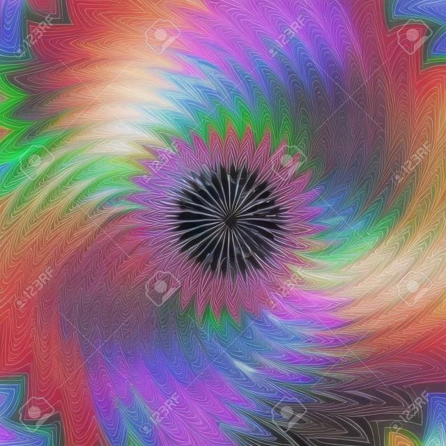 Цветочные вращения колеса (движение иллюзии)