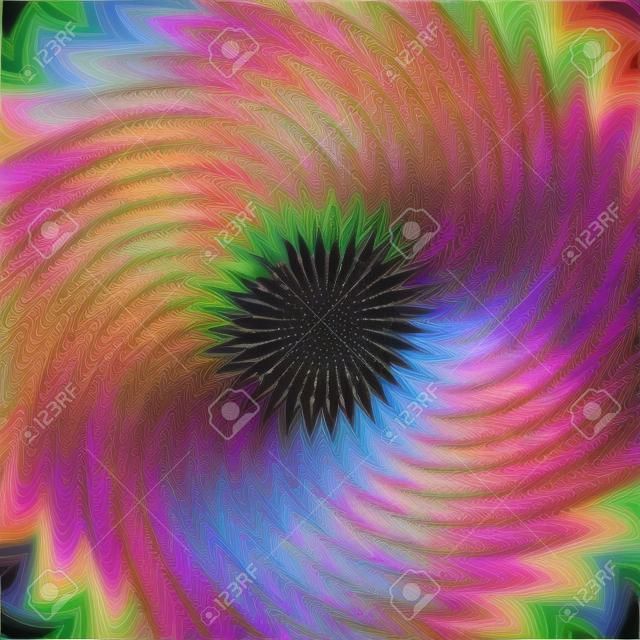 Цветочные вращения колеса (движение иллюзии)
