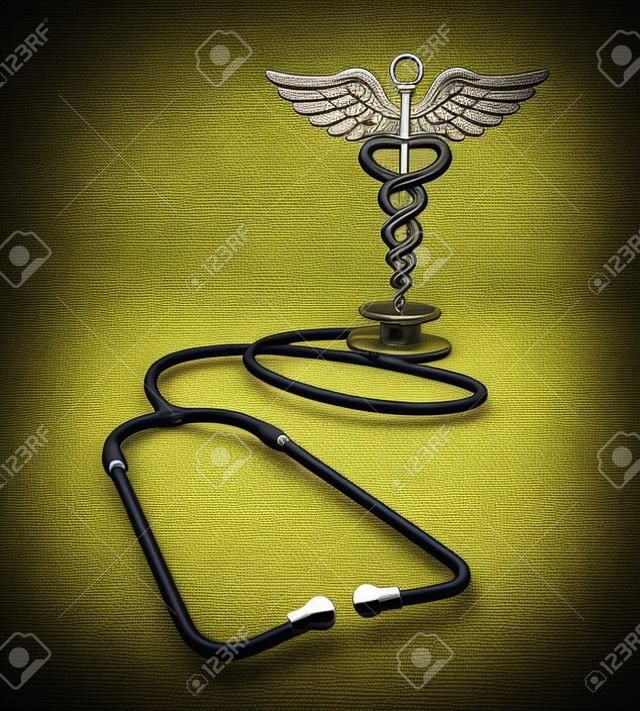 Caduceus Symbol and Stethoscope