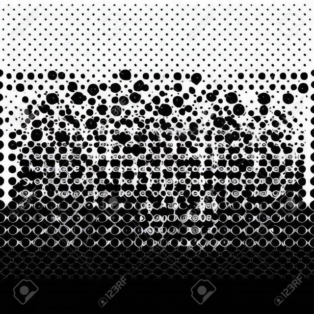 puntos de semitono. Puntos blancos y negros en el fondo blanco. ilustración vectorial