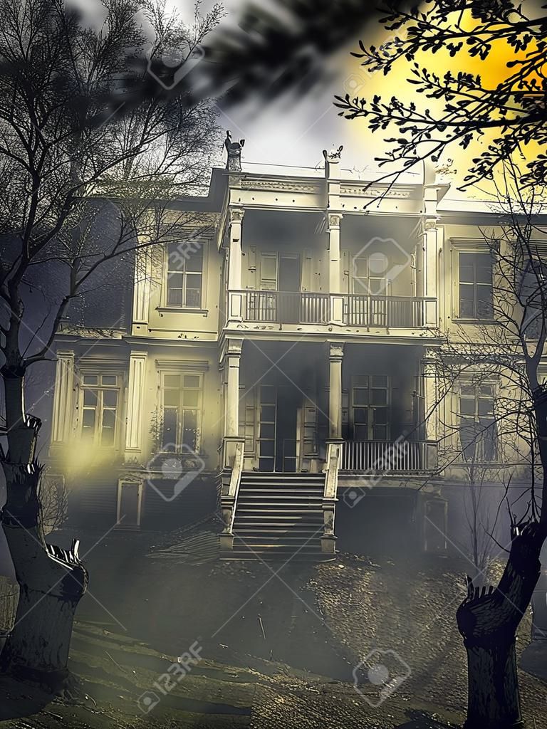 Scary alten verlassenen Geisterhaus