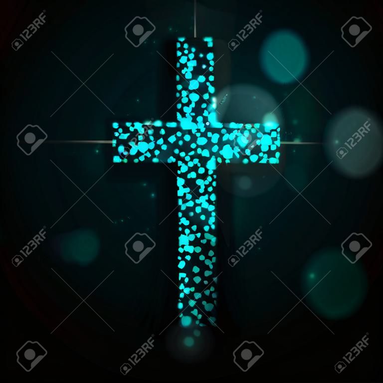croix de lumière, grande illustration vectorielle, EPS