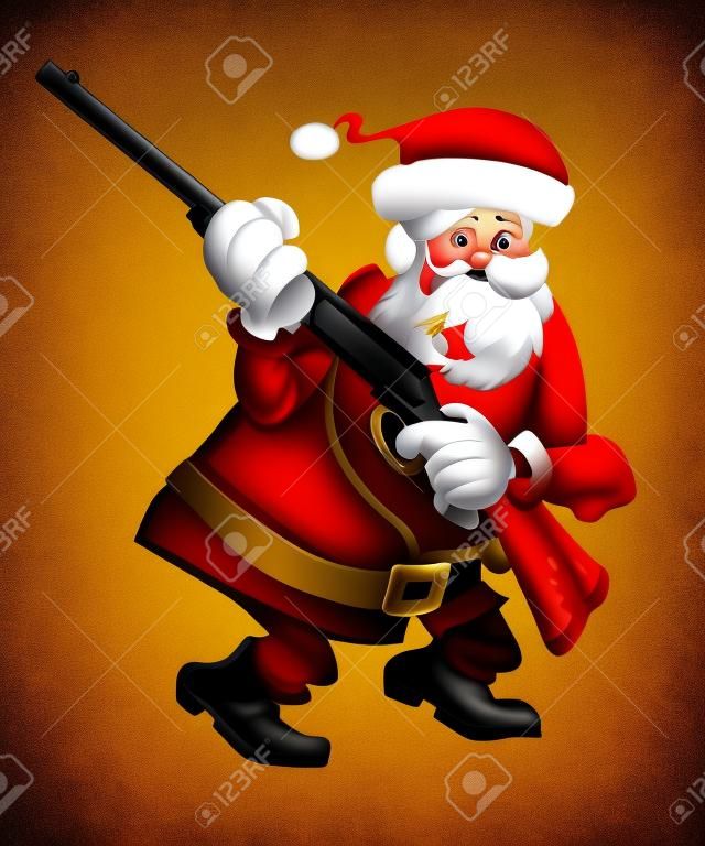 Papá Noel con el rifle