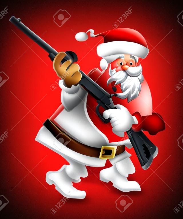 Kerstman met geweer