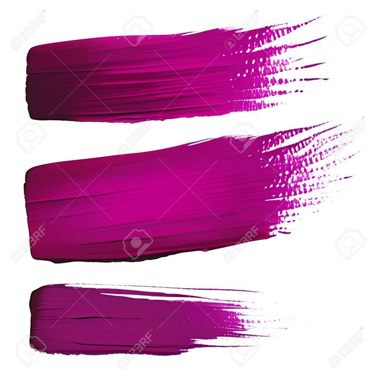 Pincéis de tinta de cor violeta
