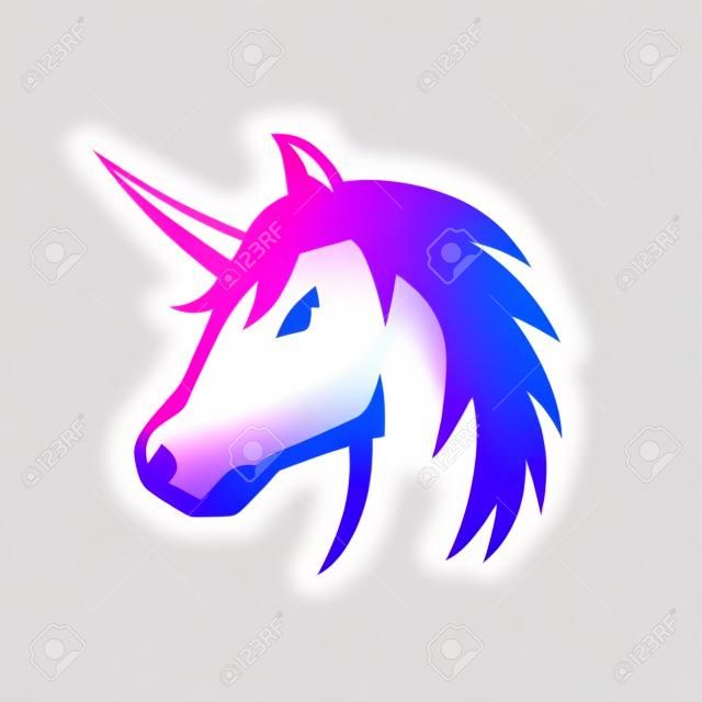 unicorn logo element isolated on white