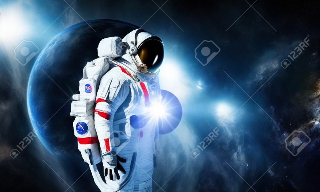 Astronaut in space suit.