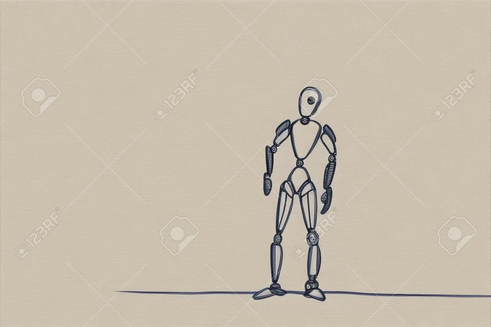 Hand drawn robot