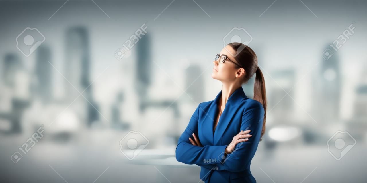 Pensive business lady