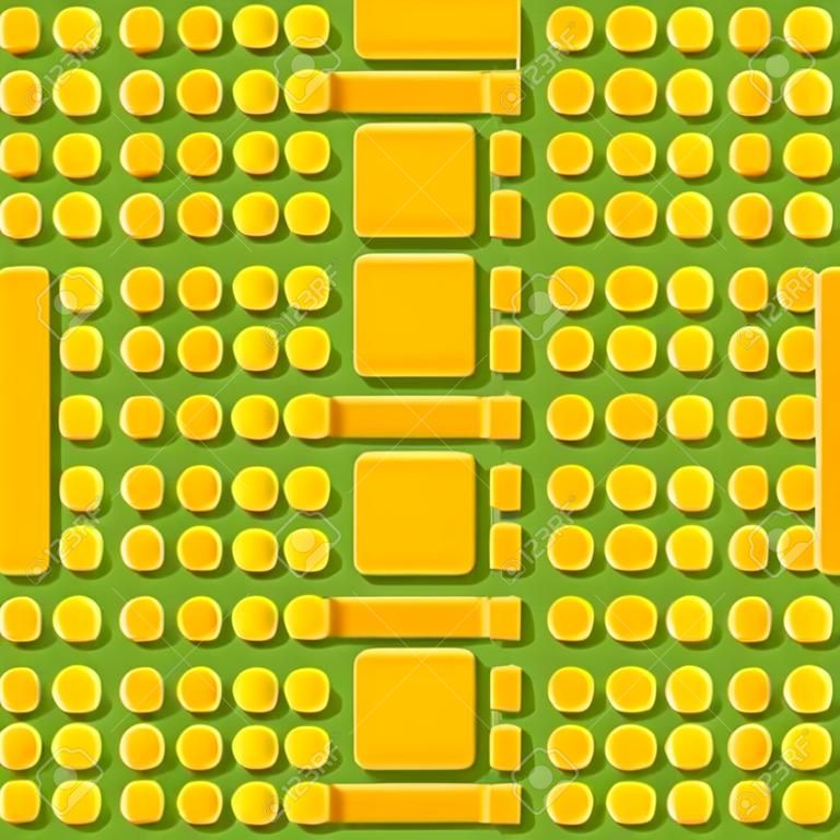Vector Lego gele blokken Naadloze patroon achtergrond