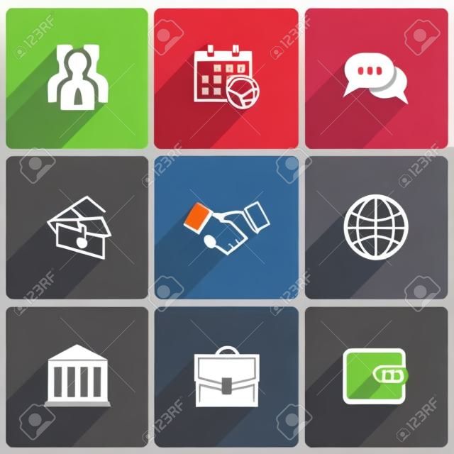 Business icons plats pour le Web et mobiles Applications