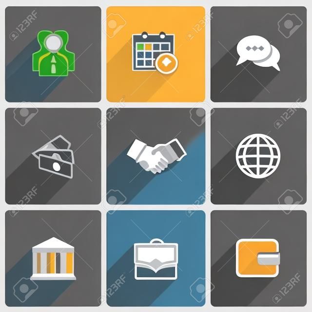 Business icons plats pour le Web et mobiles Applications