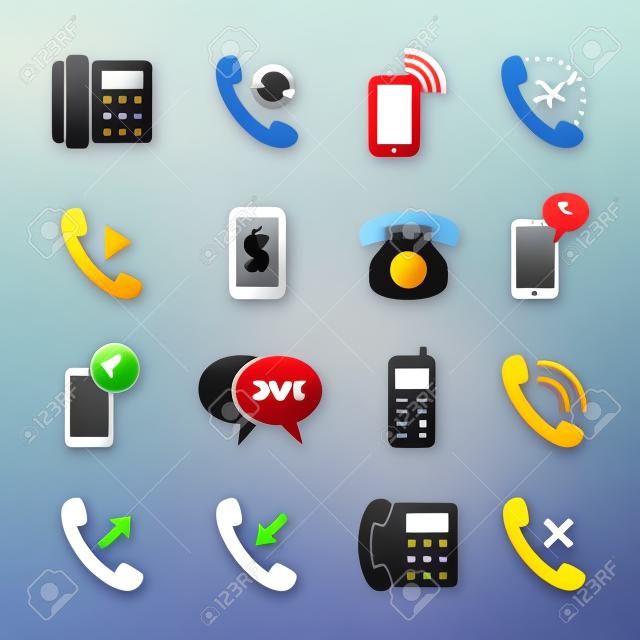 Los iconos de teléfono