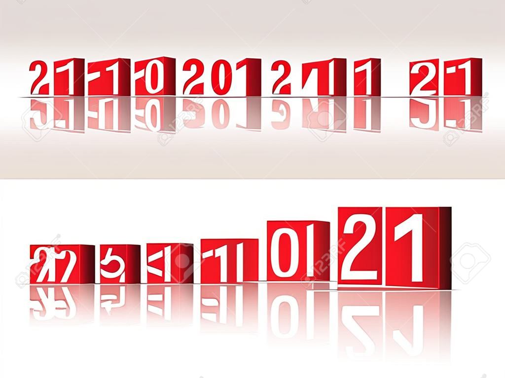 立方體流逝的歲月2011  -  2020年矢量