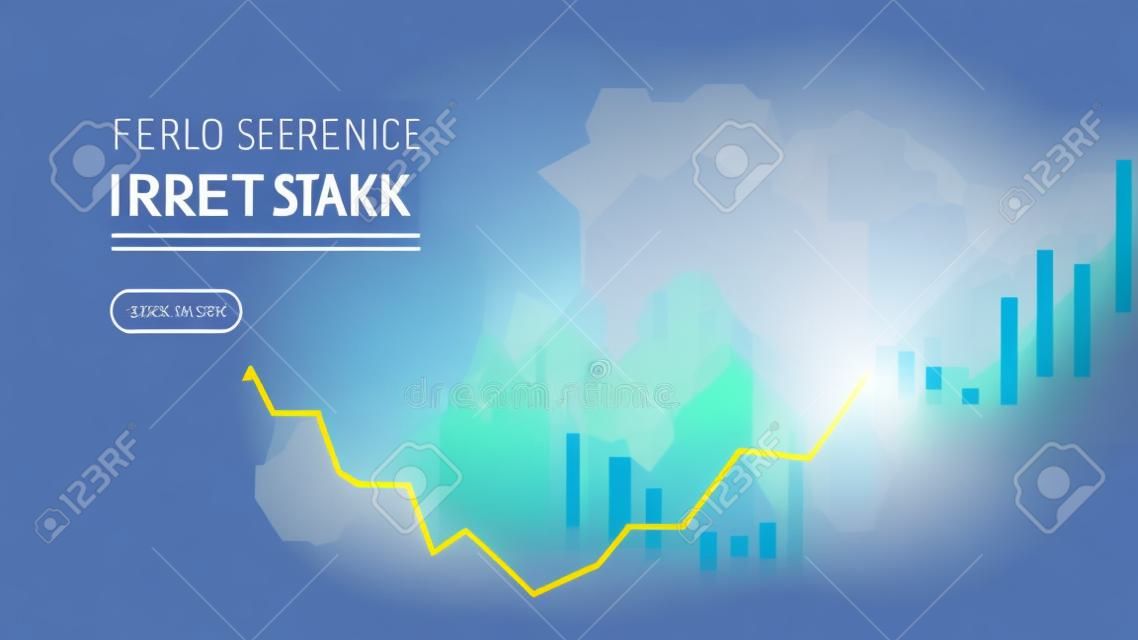 Stock market or forex trading graph in graphic concept suitable for financial investment or Economic trends business idea and all art work design. Abstract finance background. Vector illustration