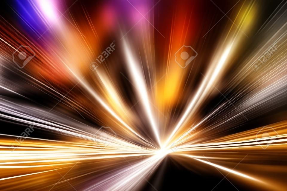 Abstract fast speed motion blurred light background