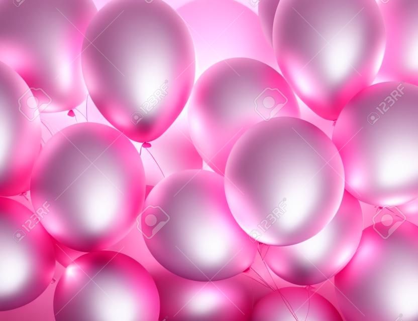 粉紅色的氣球背景