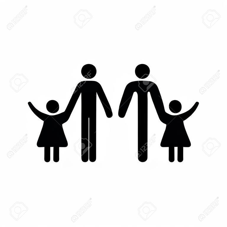 Family symbol isolated on white background        