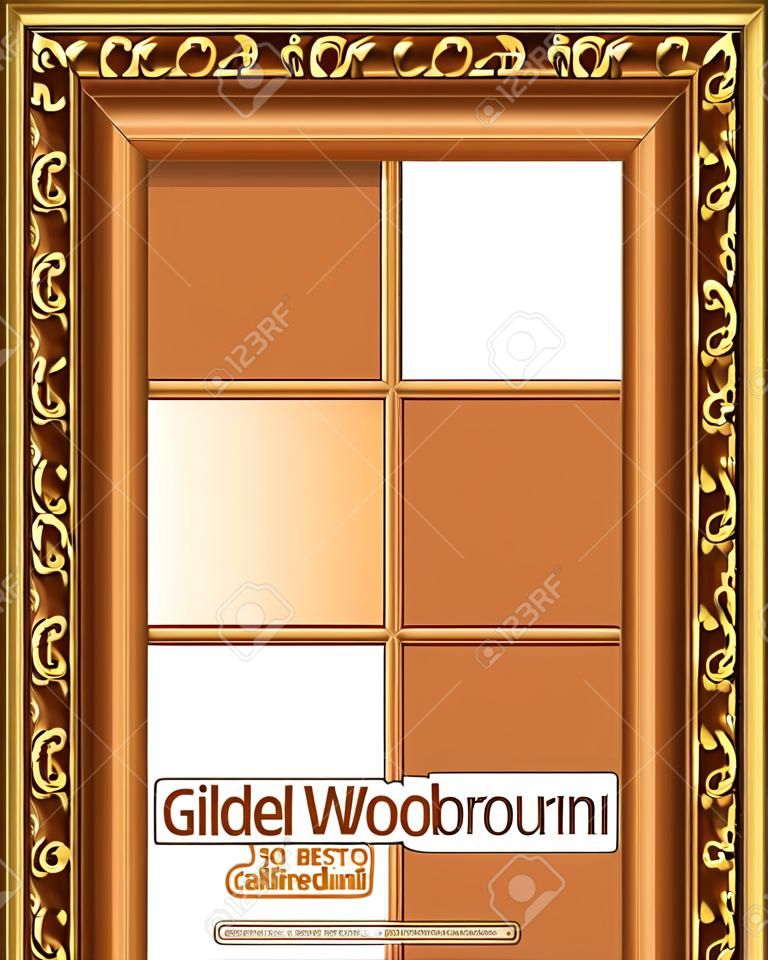 Gilded wooden frame.