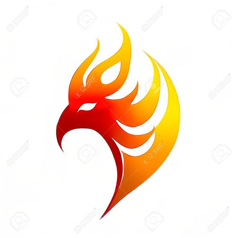 logo feniksa w towarzystwie płomieni