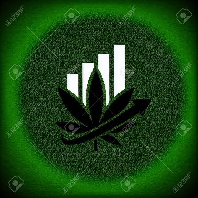 grafiek met cannabisblad vector
