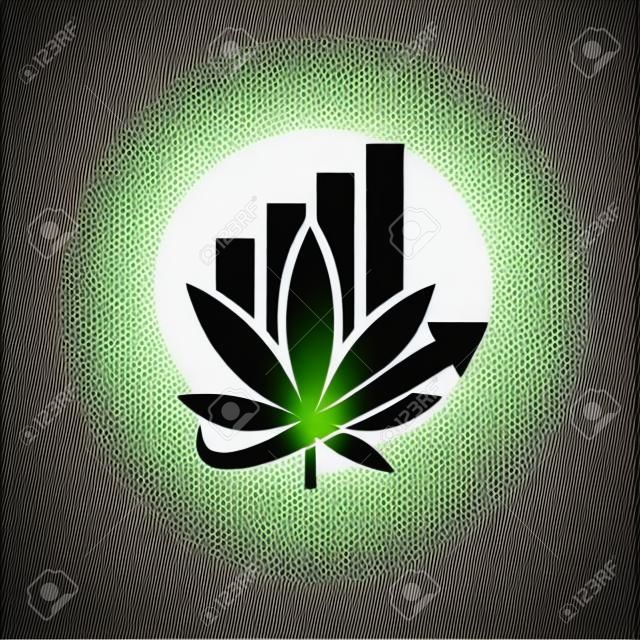 grafiek met cannabisblad vector