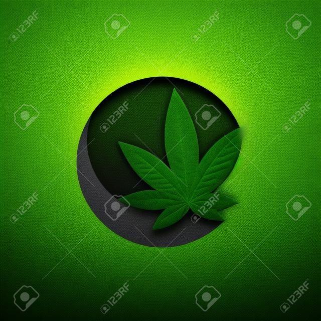 Letter C logo with Cannabis concept