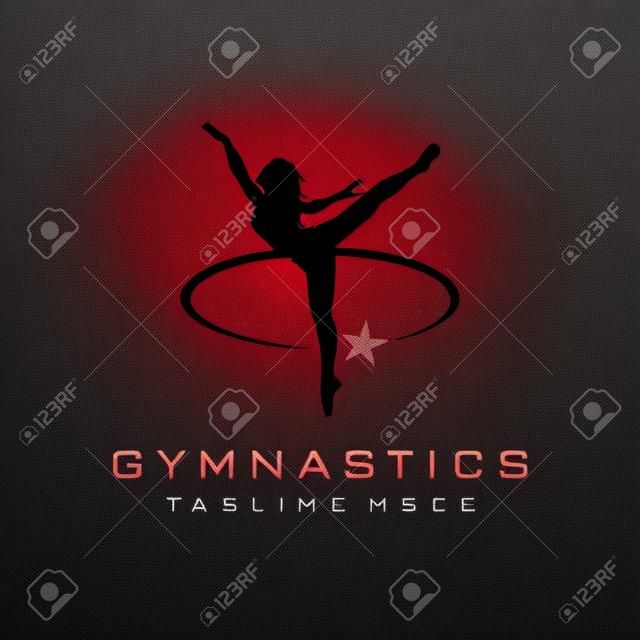 Création de logo de danse de logo de gymnastique