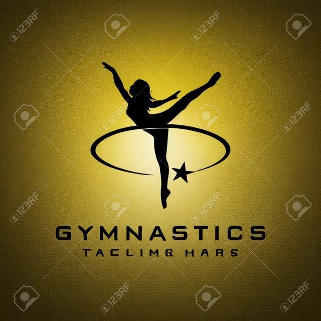 Création de logo de danse de logo de gymnastique