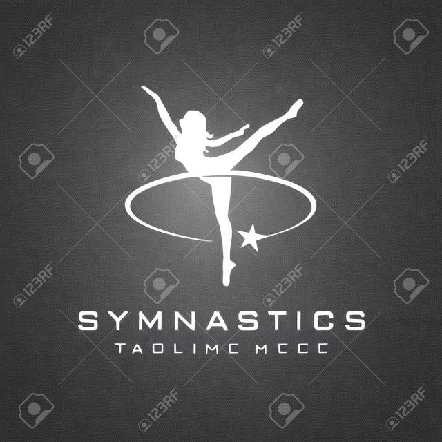 Logo de gimnasia, diseño de logo de baile.