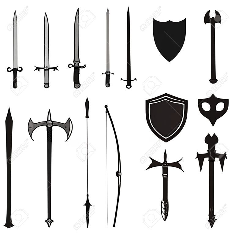 Conjunto de armas medievais