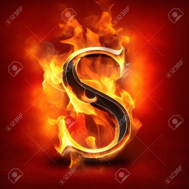 Lettere e simboli a fuoco - lettera S.