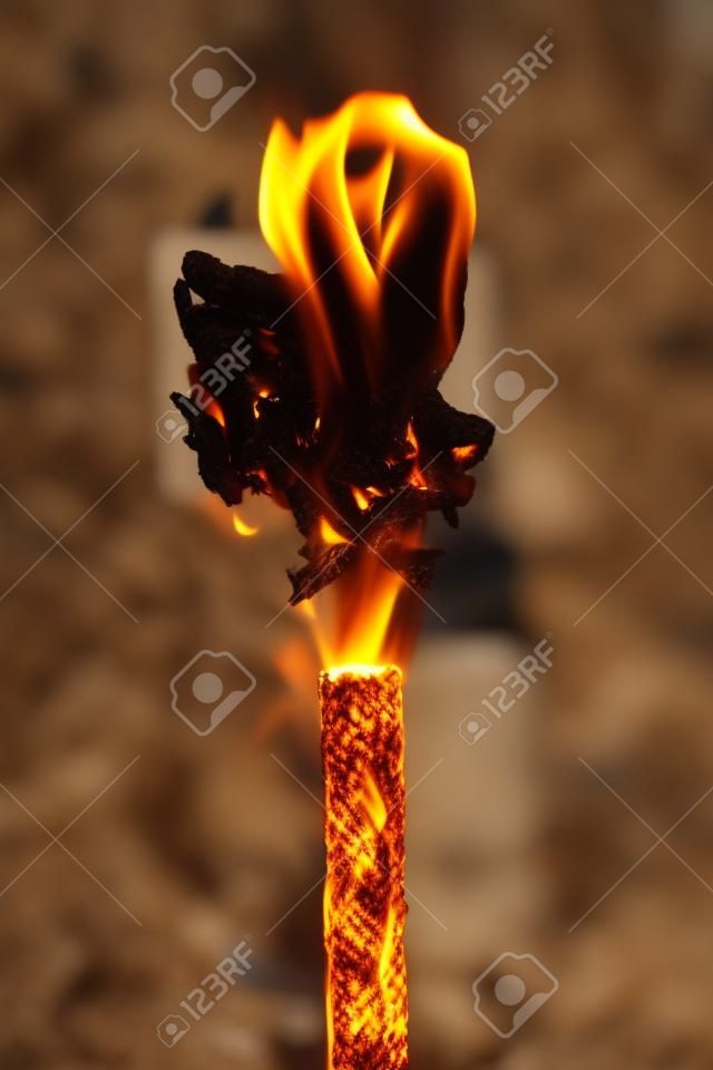 Light up fire on Match stick, fire is born