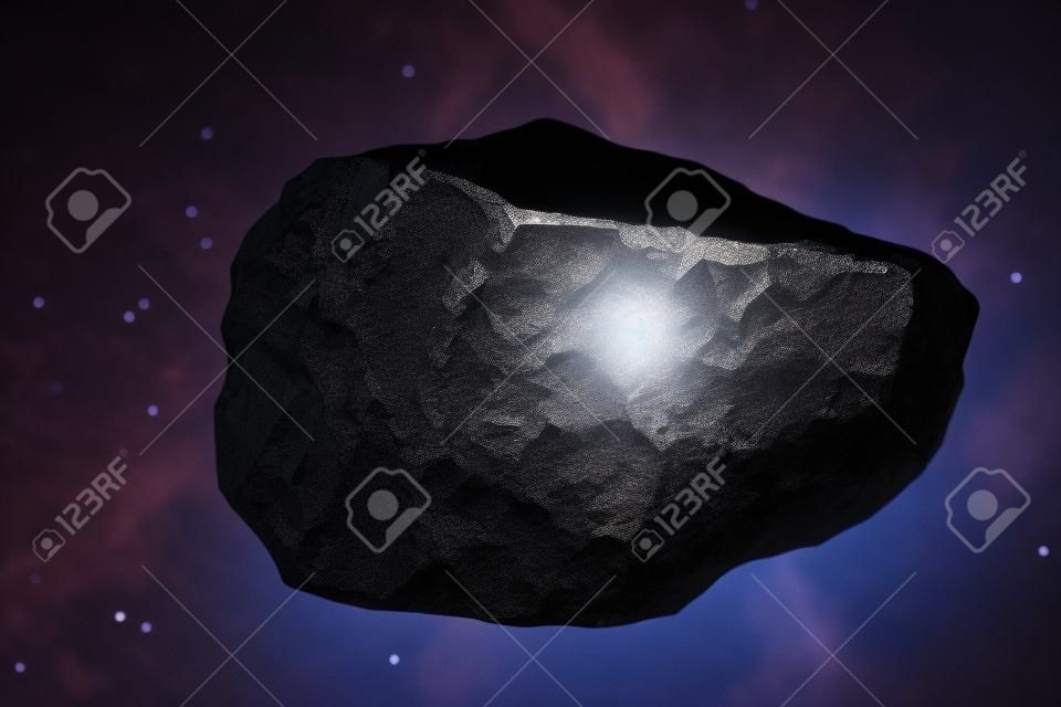 孤立した鉄隕石マクロ