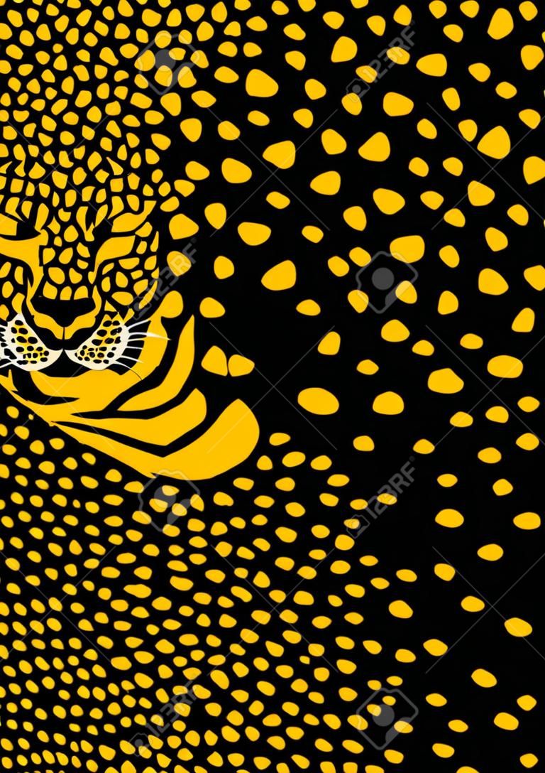Vector background avec Leopard sauvages