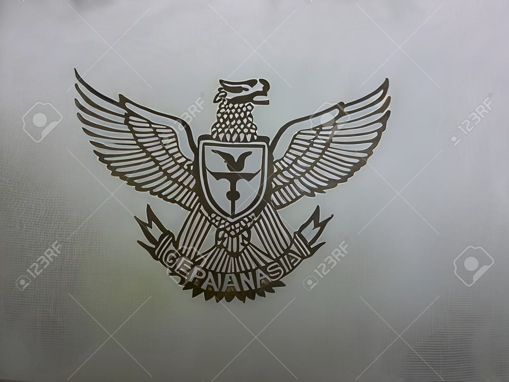Garuda Pancasila symbol na papierze w Indonezji kraju