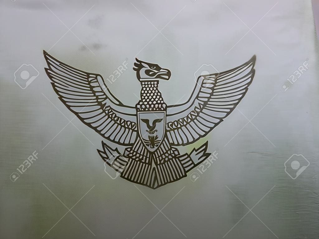 Garuda Pancasila symbol na papierze w Indonezji kraju