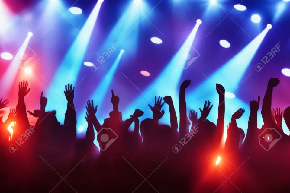 Fan alzare le mani ad un concerto