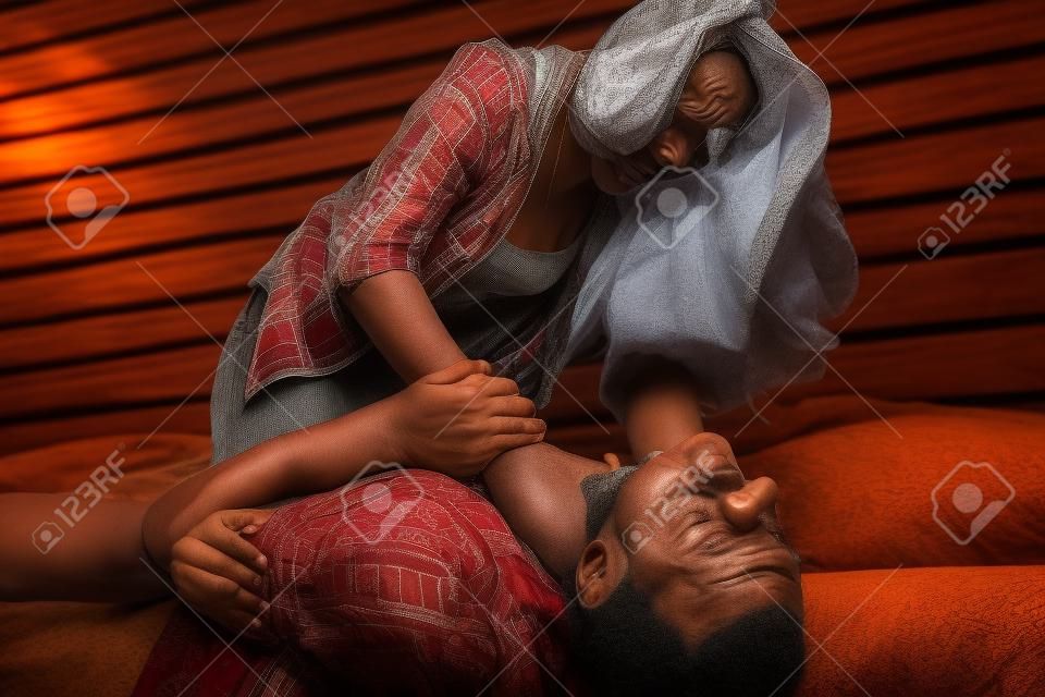 Wife strangles her husband, quarrel, conflict
