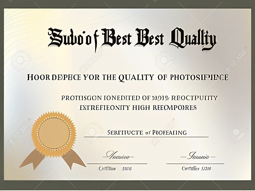 Illustration of Certificate Award for Best Employee