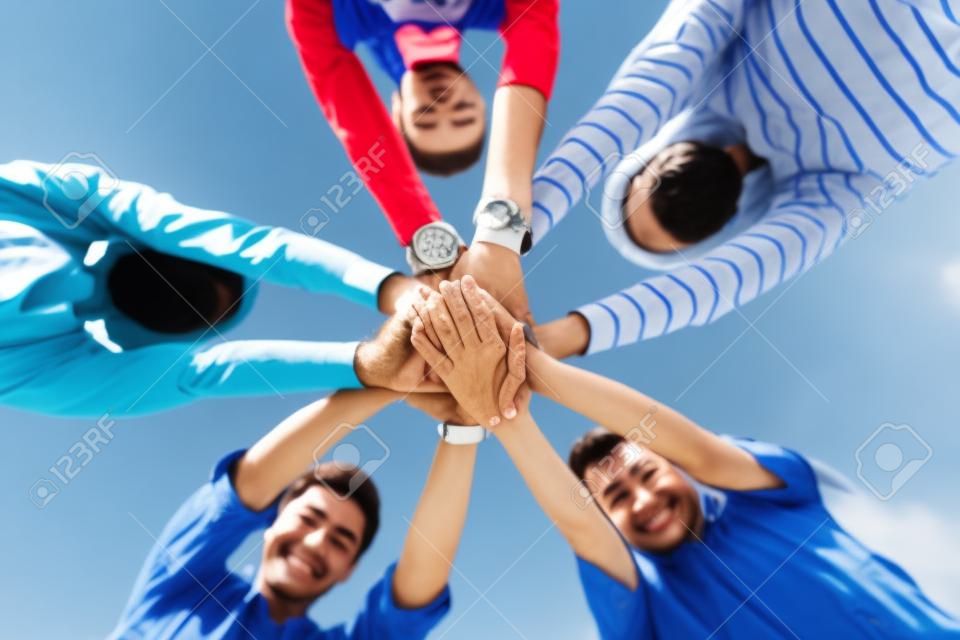 Csapat csapatmunka reláció Unity Barátság Concept