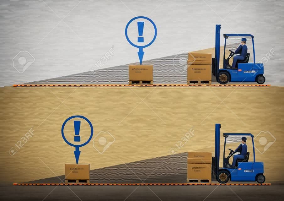 The concept of driving a forklift truck