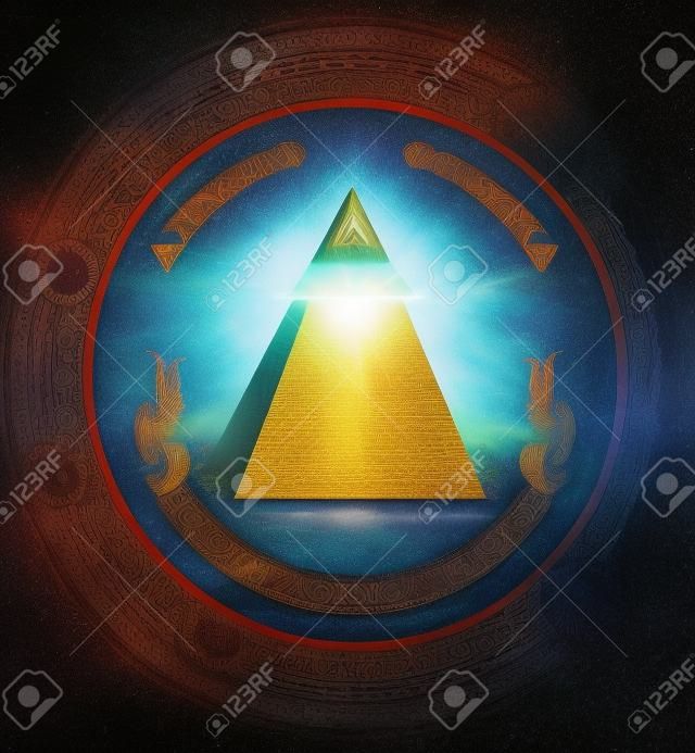 pyramid with all-seeing eye