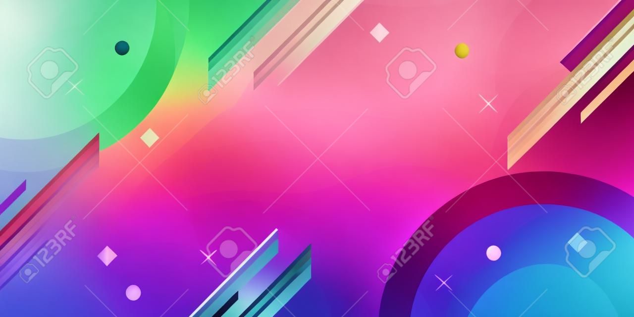 Abstract Creative geometric wallpaper. Trendy gradient shapes composition
